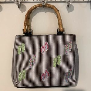 Braciano Fabric Small Handbag with Flip Flops